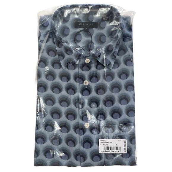 NWT Ted Baker London Pegus Retro Spot Print Shirt - Picture 4 of 4